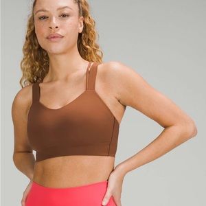 Lululemon Like a Cloud Longline Bra - size 6 - Roasted Brown